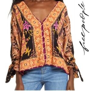 NWOT Free People Catch Me If You Can Top Blouse Boho